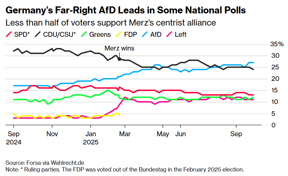 Germany's Far-Right AfD Leads in Some National Polls