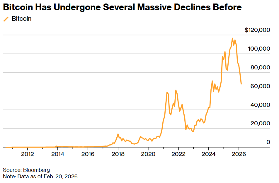 Bitcoin Has Undergone Several Massive Declines Before