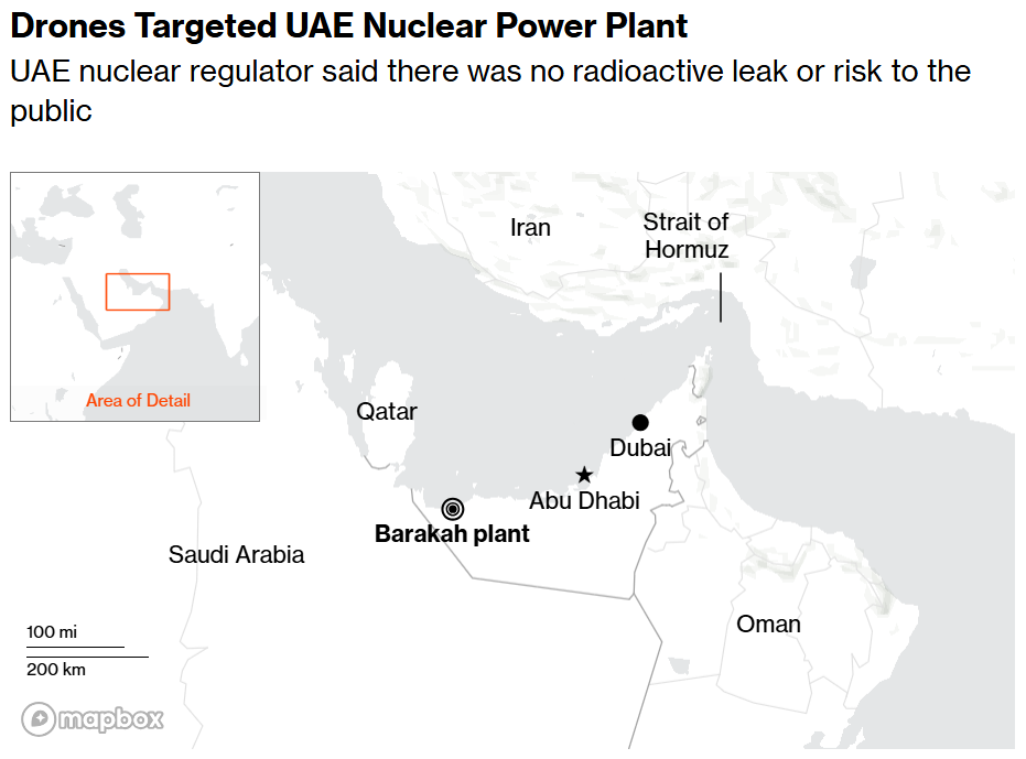 Drones Targeted AUE Nuclear Power Plant